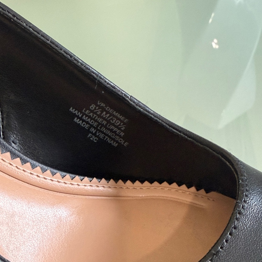 NEW Vince Camuto Shoes Vince Camuto Black Leather Slingback Heels Size 8.5 NWOT - Picture 12 of 15